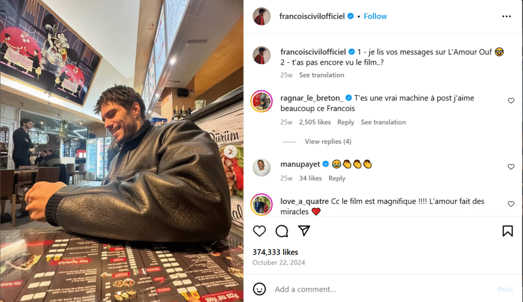 Francois Civil Compagne