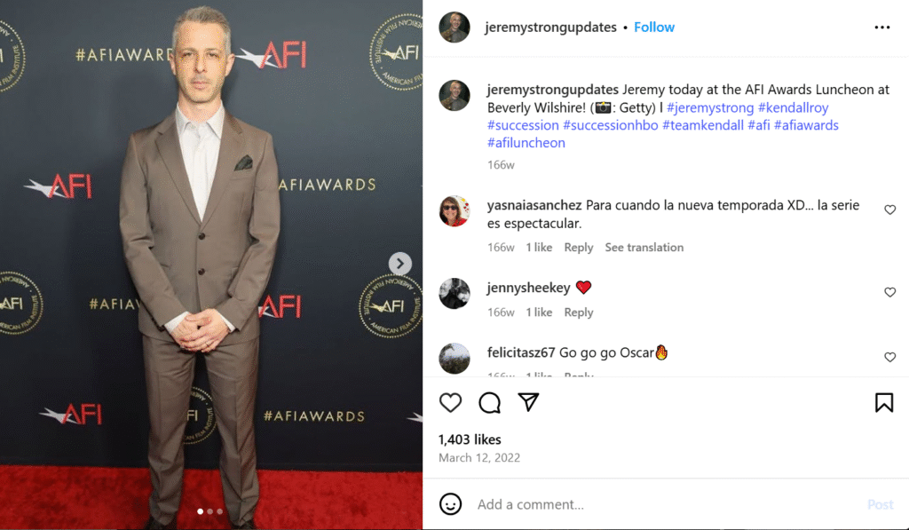 Jeremy Strong Acteur Jeremy Strong Acteur