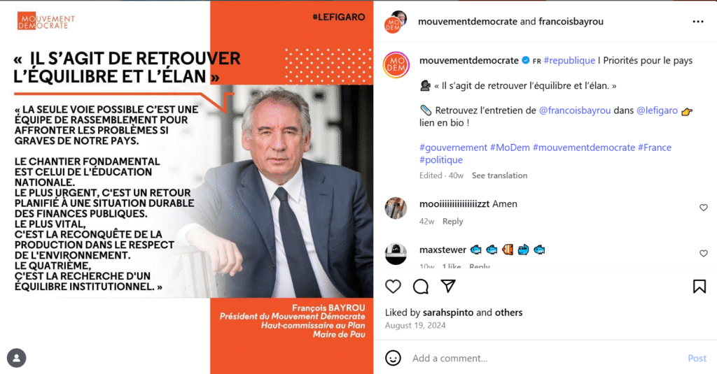 François Bayrou femme