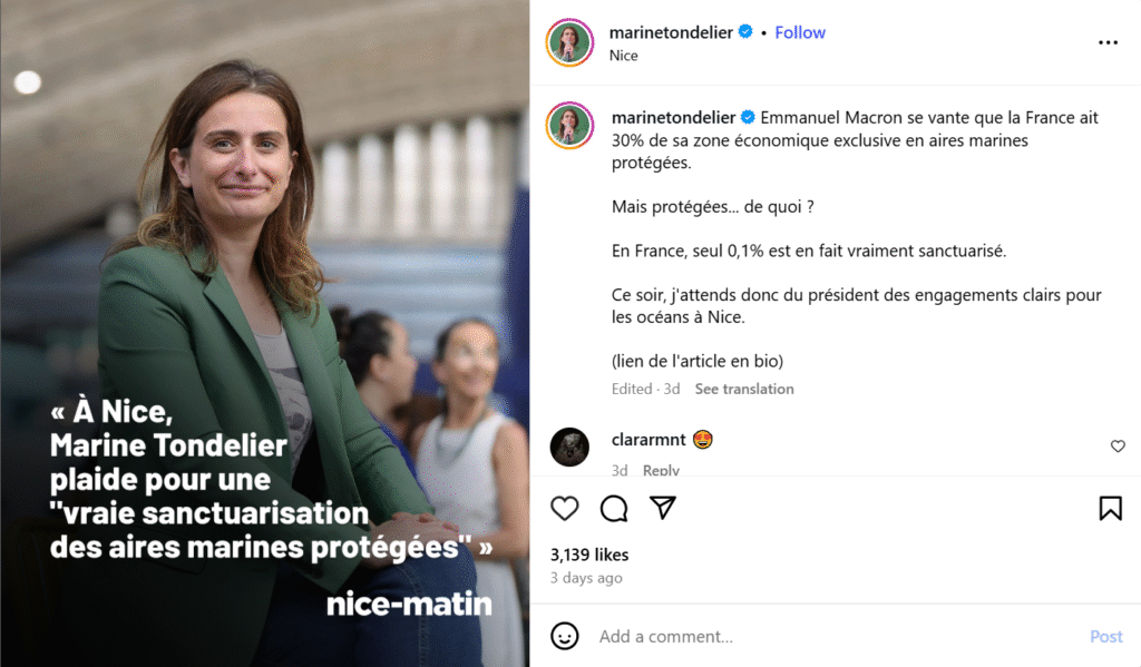 Marine Tondelier compagne