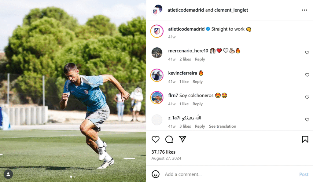 Clément Lenglet femme