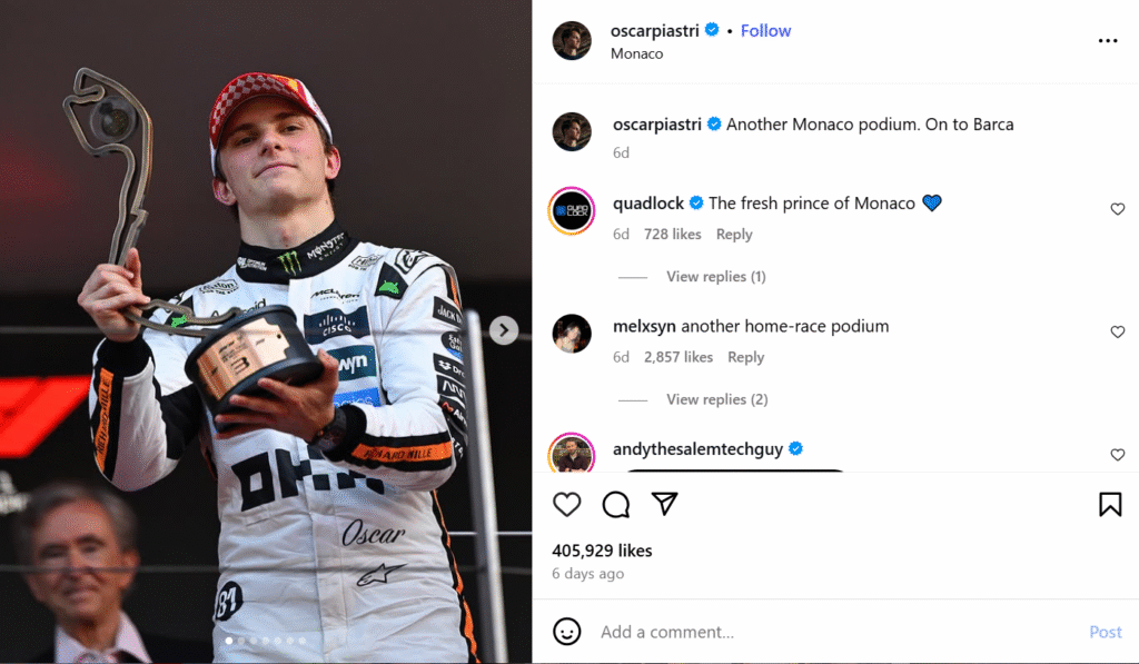Oscar Piastri Récompenses Oscar Piastri Récompenses