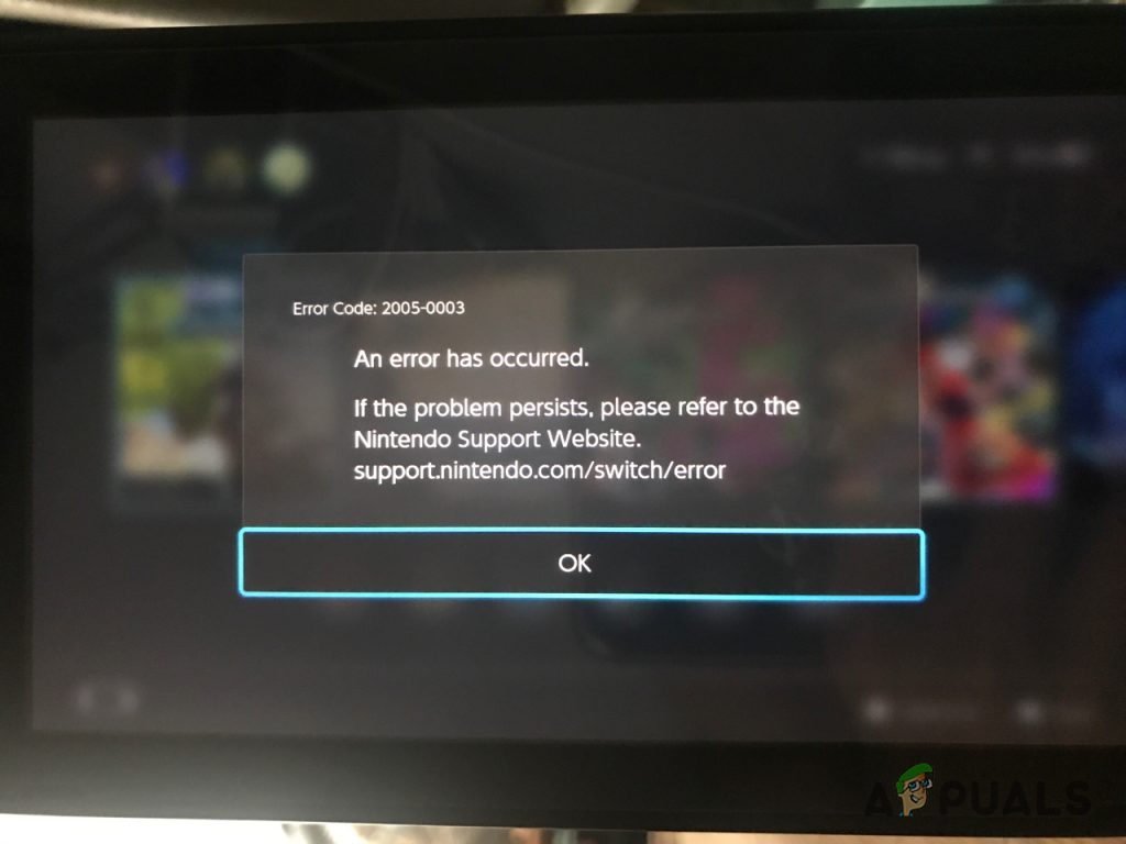 Support.nintendo.com Switch Erreur