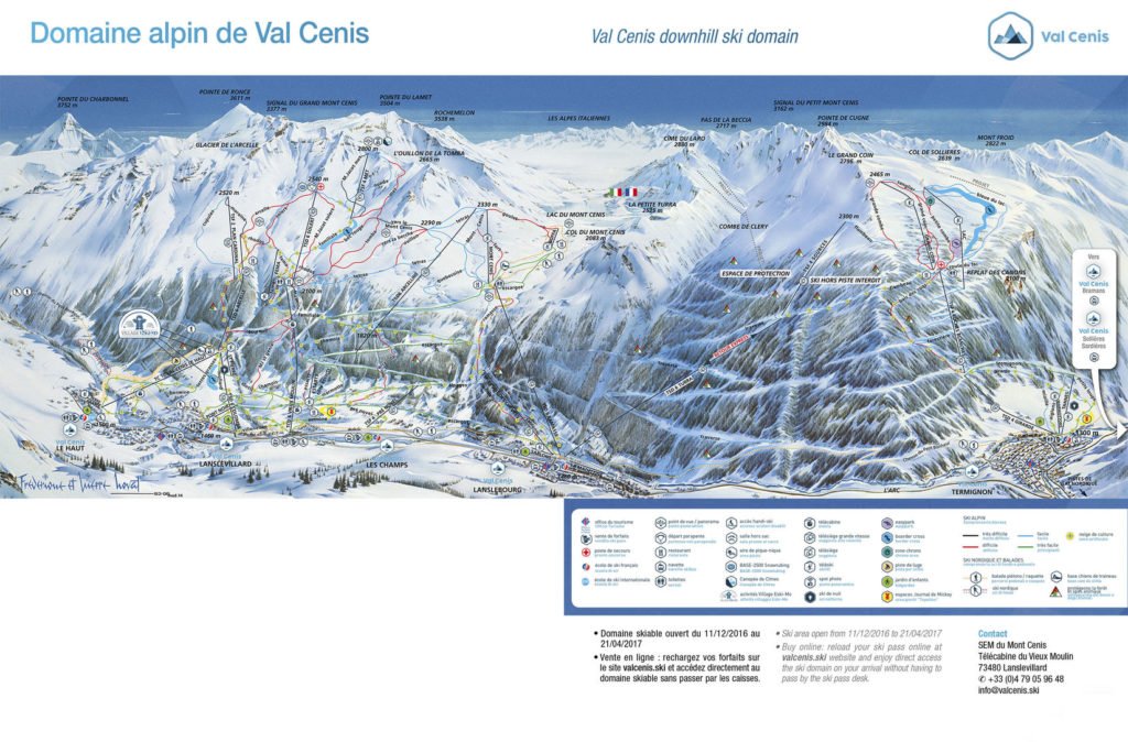 Plan Piste Val Cenis