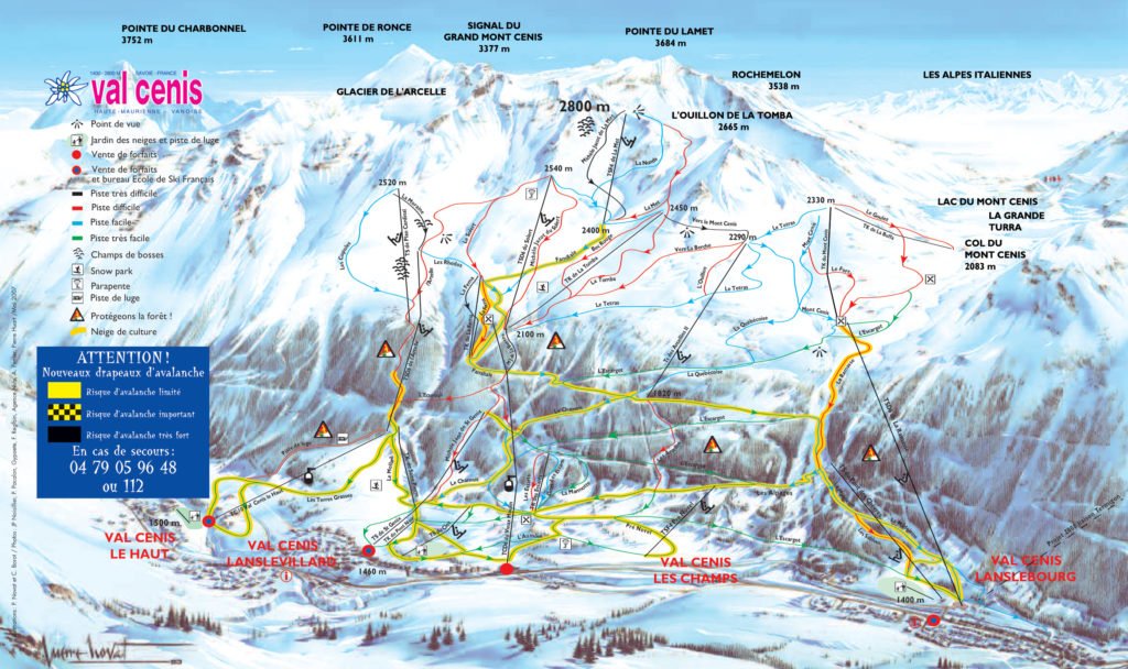 Plan Piste Val Cenis