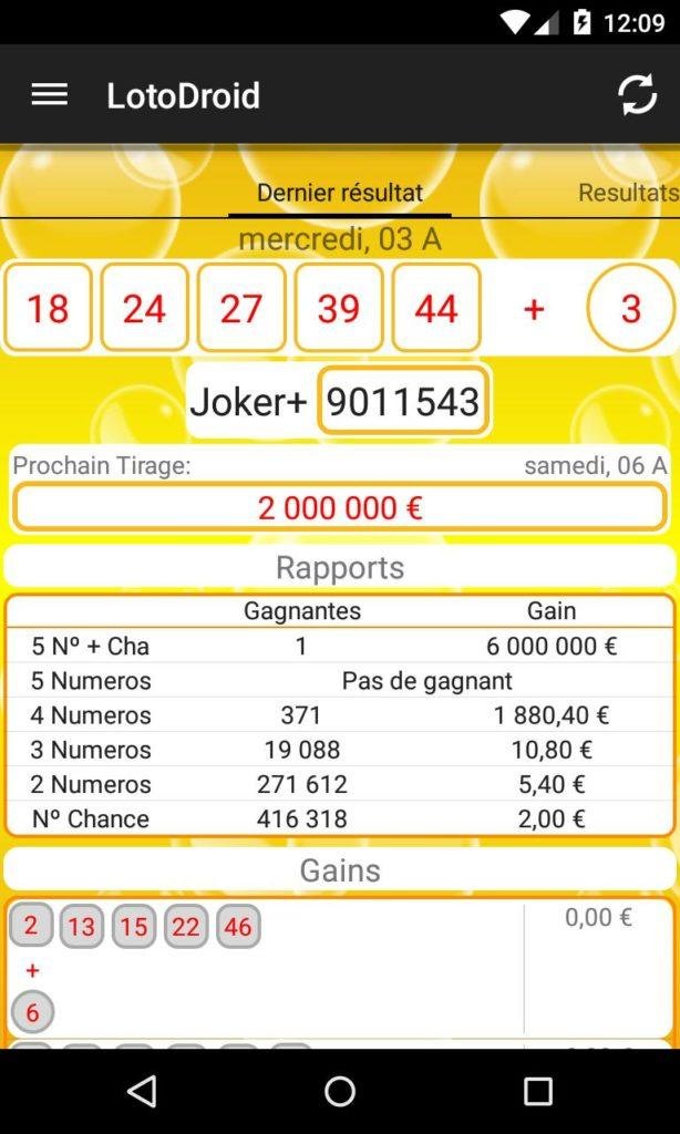 Resultat Loto Tirage Gains 