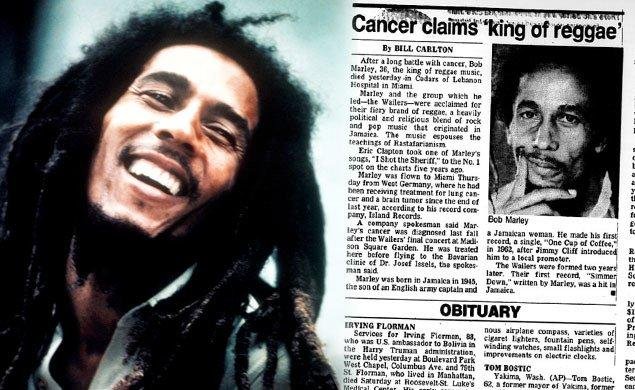 Bob Marley Mort