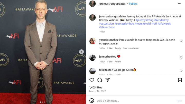 Jeremy Strong Acteur