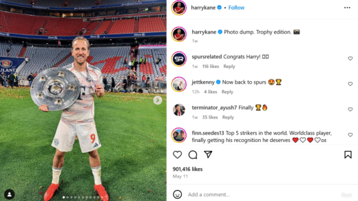 Harry Kane Réalisations