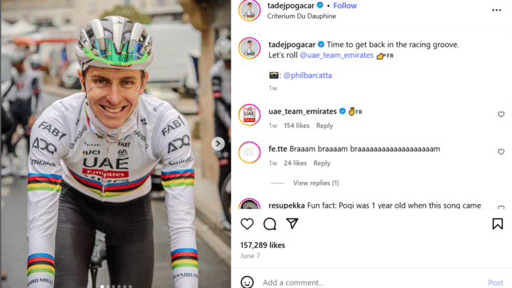 Tadej Pogačar copine