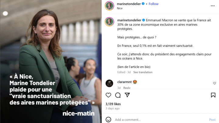 Marine Tondelier compagne