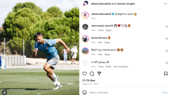 Clément Lenglet femme